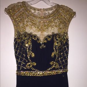 Navy blue prom dress